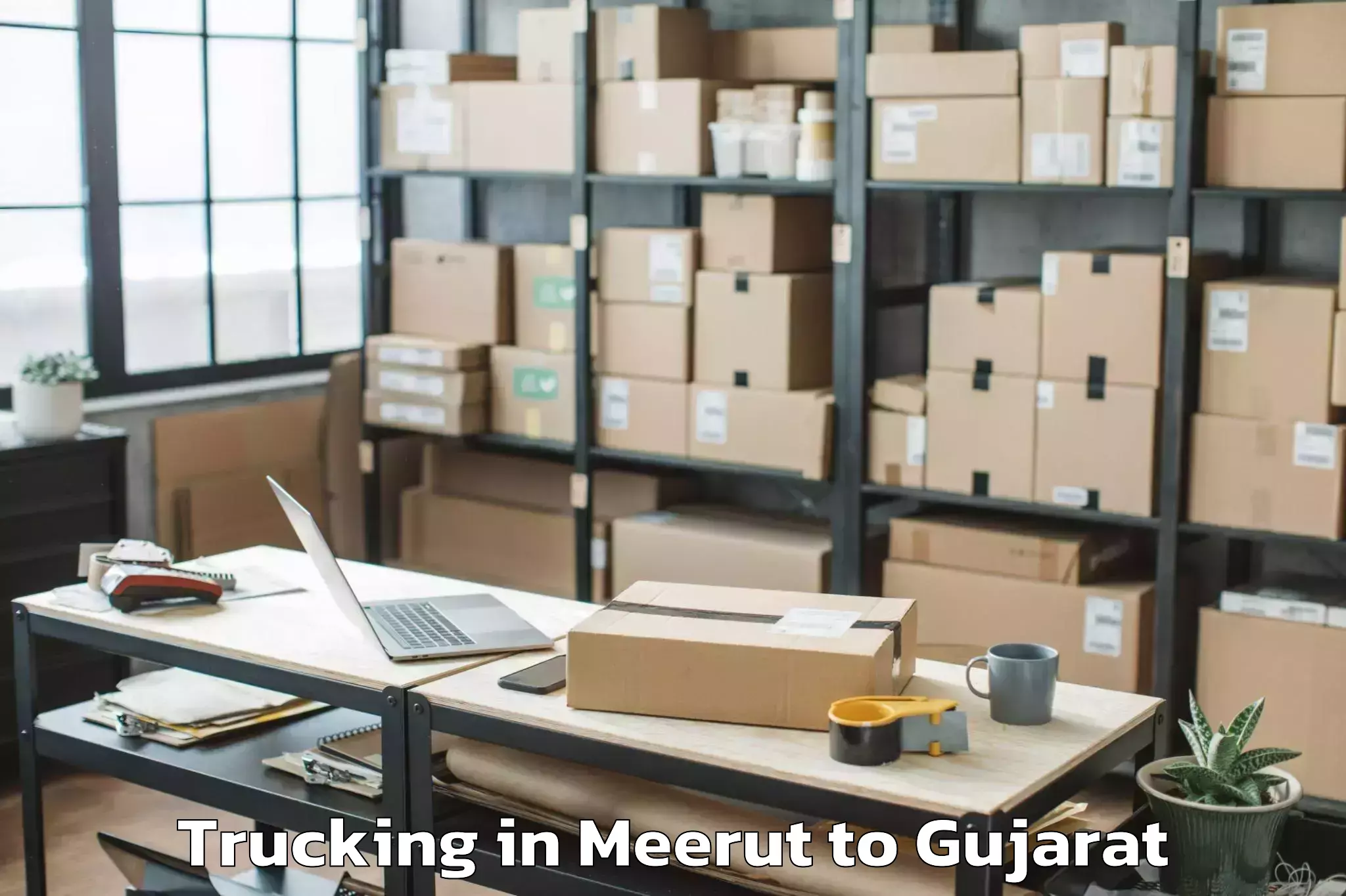 Book Meerut to Kaprada Trucking Online